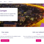 Screen shot from the Location Europe platform's front page.