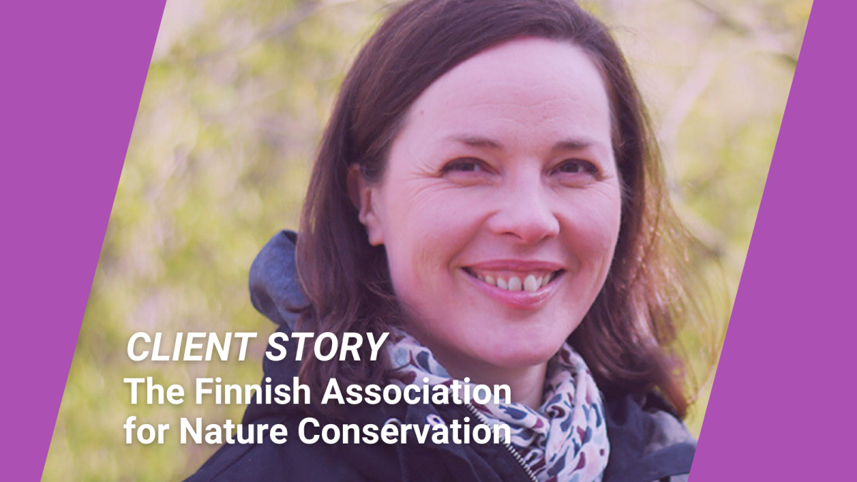 Hanna Halmeenpää from from Finnish Association for Nature Conservation and a text Client story.