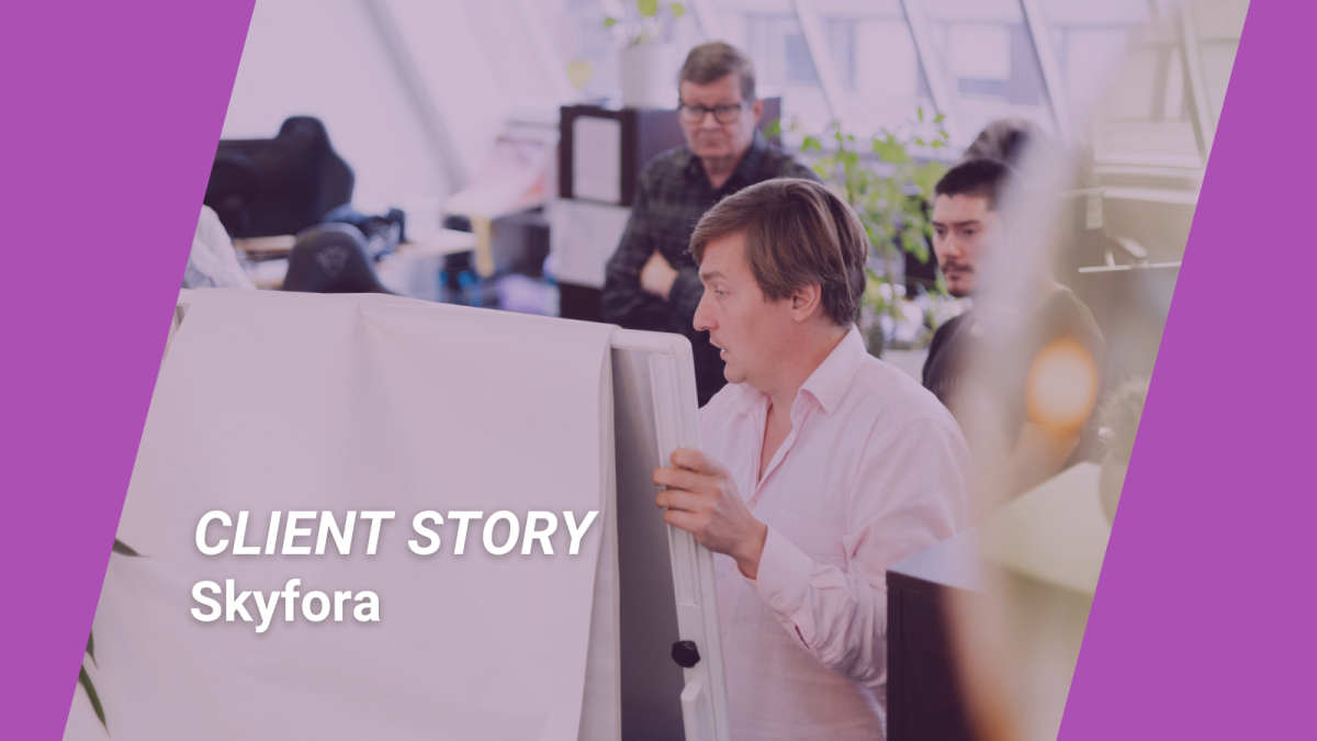 Skyfora's Svante Henriksson and a text Client story: Skyfora.