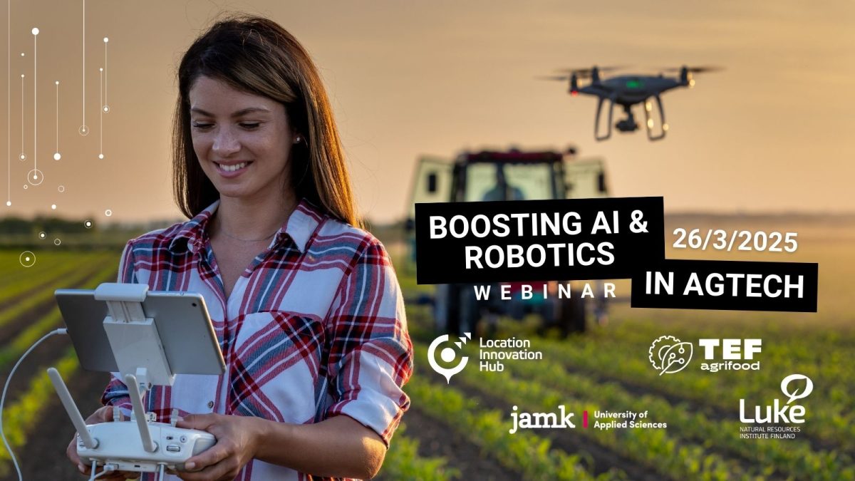 Young female farmer on a field flying a drone.