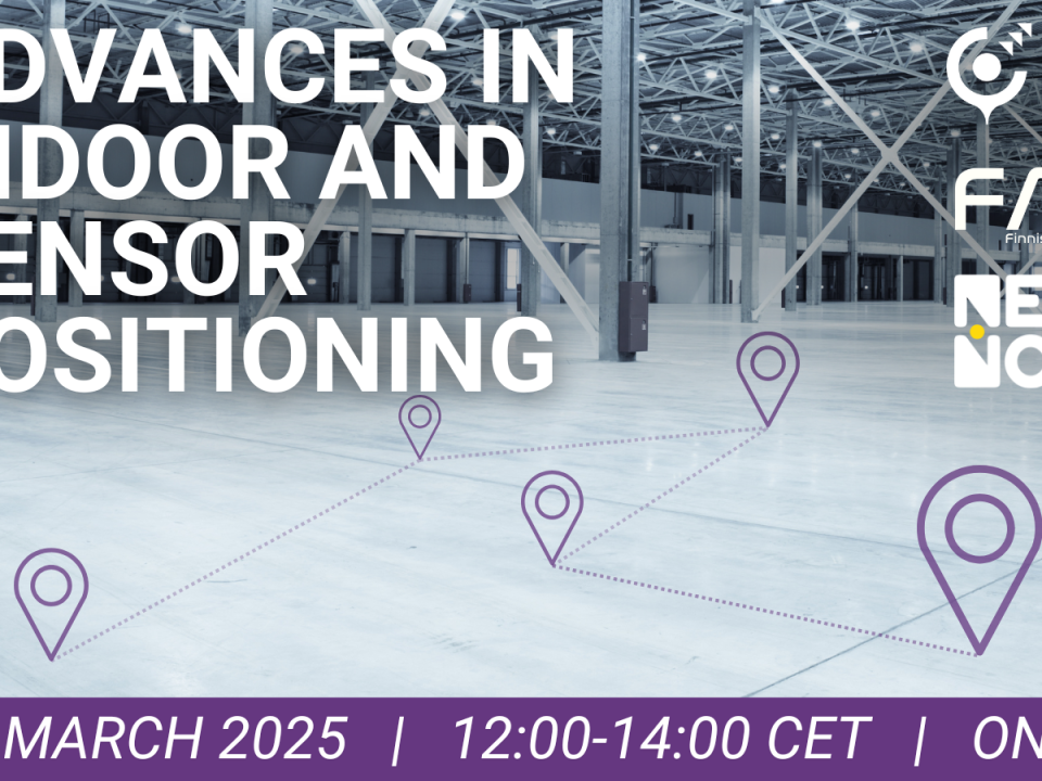 Webinar on 27 March 2025: Advances in indoor and sensor positioning.