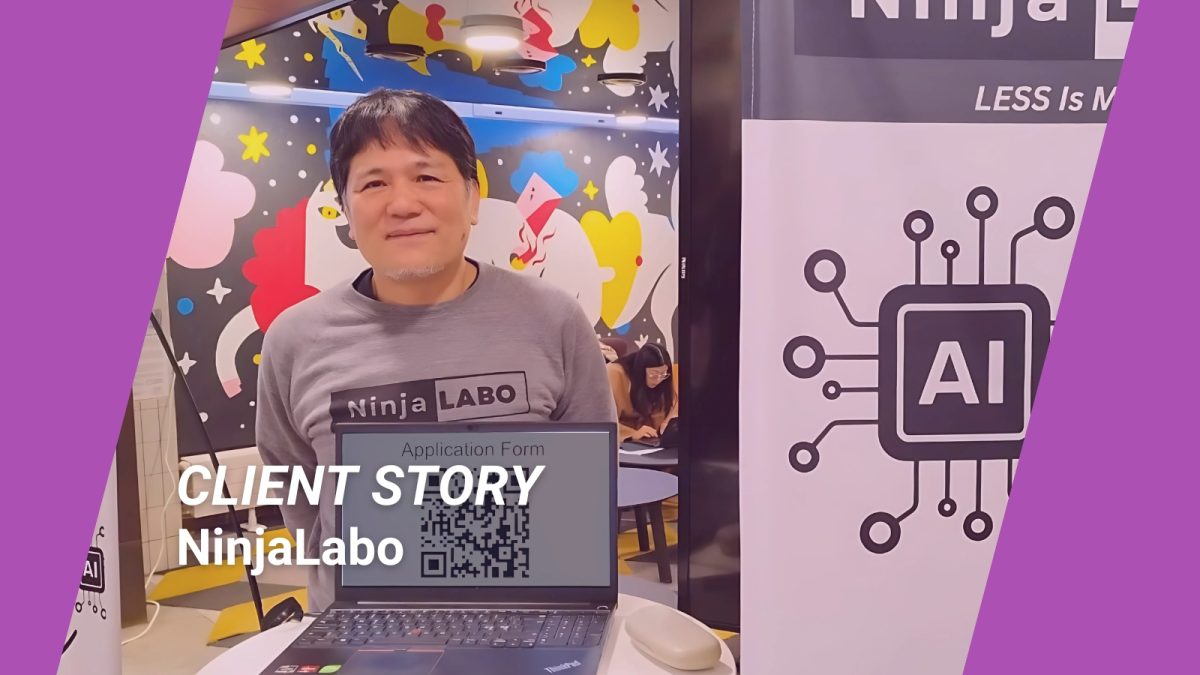 Client story: Ninjalabo and a picture of CEO Hiroshi Doyu.