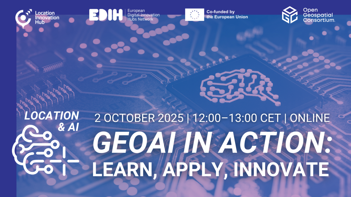 GeoAI in action: Learn, apply, innovatio, 2 October 2025 at 12 CET.