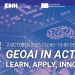GeoAI in action: Learn, apply, innovatio, 2 October 2025 at 12 CET.